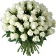Buchet 55 trandafiri albi